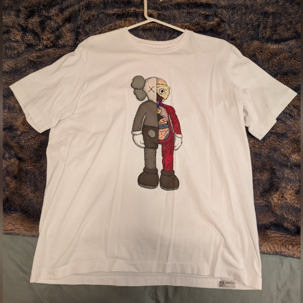UNIQLO KAWS White T-Shirt with Dissected Print